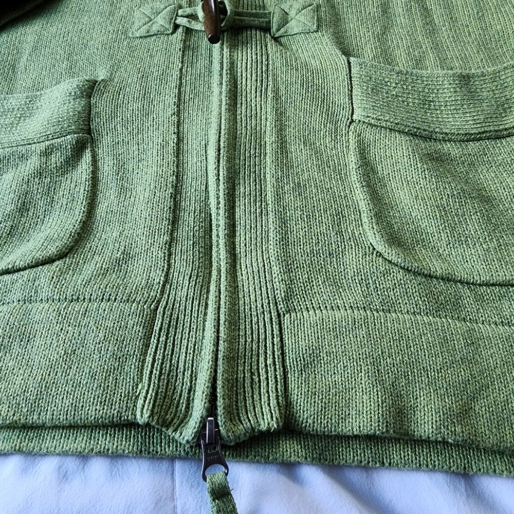 Tyler Boe Cotton Wool Blend Long Line Zipper Front Cardigan Sweater - Picture 12 of 16